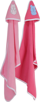 

First Trend Cartoon  Hooded Baby Blanket(Polyester, BabyPink, Pink