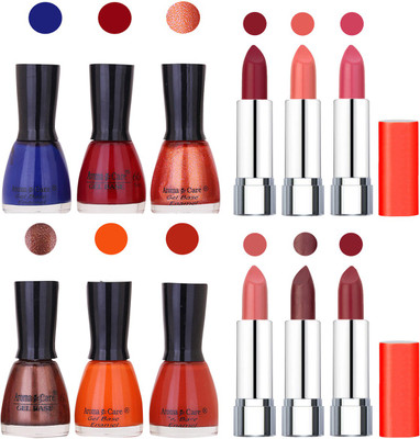 

Aroma Care Wholesale Rate Combo of Nail Polish and Rythm Lipstick 120(Set of 12)