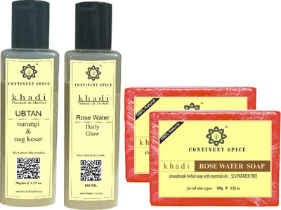 

Continent Spice KHADI NATURAL & HERBAL SKIN CARE COMBO 2- CS682005(Set of 4)