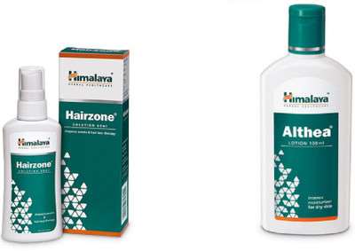 

Himalaya hairzone solution with althea lotion(Set of 2)