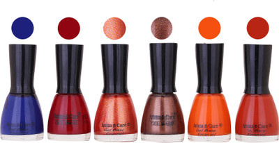 

Aroma Care Candy Long Stay Quick Dry Nail Polish Combo Set of 6 ( Coffee, Orange, Light Red Shades) Blue, Deep Maroon, Sparkle Orange, Coffee, Orange, Light Red(Pack of 6)