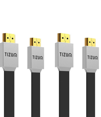 

TIZUM (2-PACK) “Fusion”- HDMI 2.0 -Gold Plated-High Speed Data 18Gbps, 3D, 4K, HD 1080p (10 Ft/ 3M X 2) HDMI Cable(Compatible with Mobile, Laptop, Tablet, Mp3, Gaming Device, Multicolor)