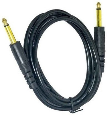 

Gadget-Wagon 6.35 mm P38 Mono male to p38 mono male for Guitar audio mixers, music transfer & microphone Mono Audio Cable(Compatible with Guitar, Microphone, Mixers, DJ, Audio, Black)