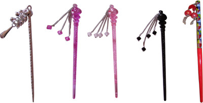 

Style Tweak combo of juda sticks Bun Stick(Multicolor)