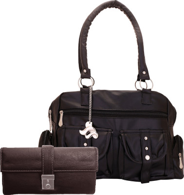 

Lady bar Shoulder Bag(Black, Brown)