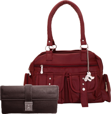

Lady bar Shoulder Bag(Maroon, Brown), Brown;maroon