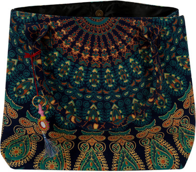 

Rajrang Tote(Green, Multicolor)