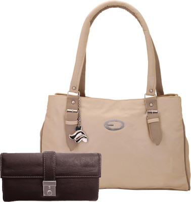 

Lady bar Shoulder Bag(Tan, Brown), Brown;tan