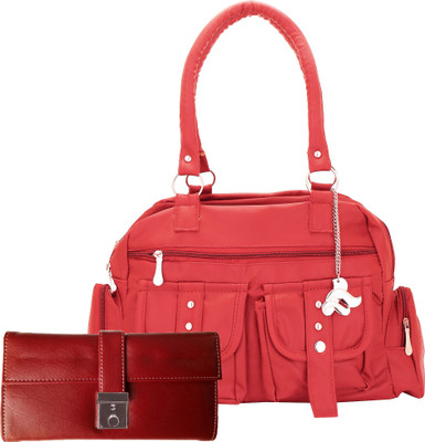 

Lady bar Shoulder Bag(Pink, Red)