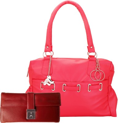 

Lady bar Shoulder Bag(Pink, Red)