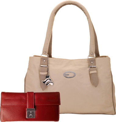 

Lady bar Shoulder Bag(Tan, Red), Red;tan
