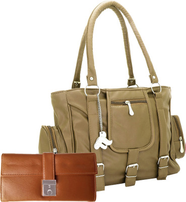 

Lady bar Shoulder Bag(Tan)