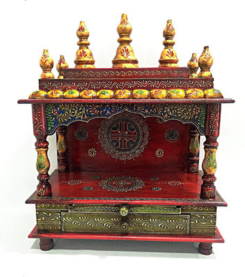 

Shivay Arts Temple Mandir Pooja Ghar Mandapam Mandap For Worship Solid Wood Home Temple(Height: 47 cm)