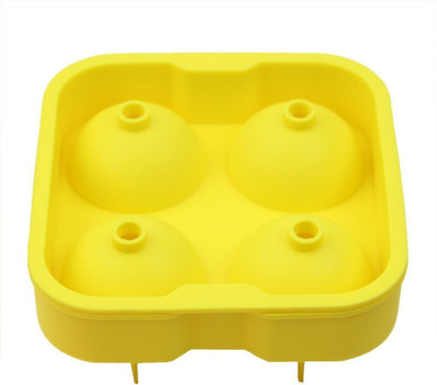 

VibeX ™ Round Shape Tray Mold Yellow Silicone Ice Ball Maker(Pack of 1)