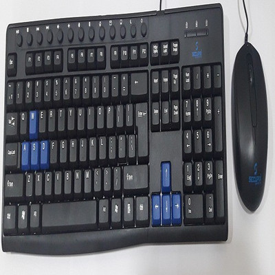 

secupix KM100 Wired USB Multi-device Keyboard(Black, Blue)