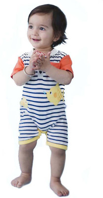 

Cuddledoo Romper For Boys Casual Applique Cotton(Multicolor, Pack of 1