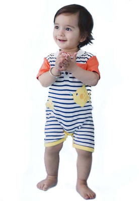 

Cuddledoo Romper For Boys Casual Applique Cotton(Multicolor, Pack of 1