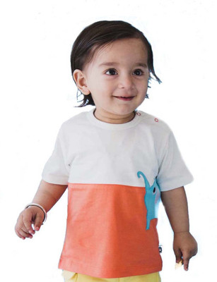 

Cuddledoo Boys Applique Cotton T Shirt(Multicolor, Pack of 1