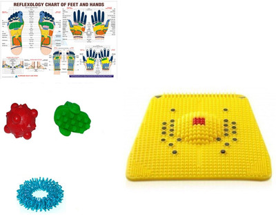 

NP NAVEEN PLASTIC Acupressure Foot mat With Magnets And Copper For Stress And Pain Relief With Free Acupressure Products Gym & Fitness Kit