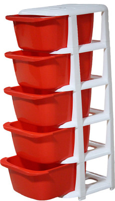 

ShopyBucket High Quality Long lasting Stroage Box Plastic Kitchen Rack(Red)