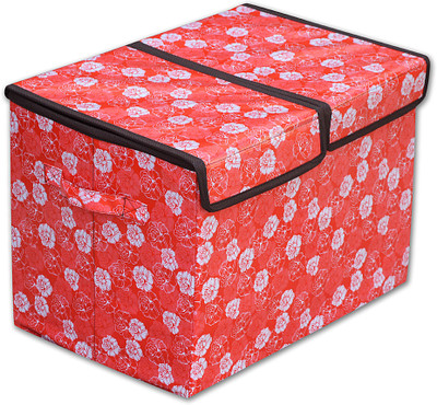 

Achintya STBXDBLE-RedFloral Storage Box(Multicolor)
