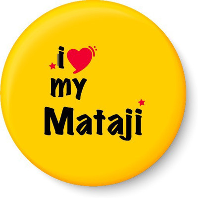 

Peacockride I Love My Mataji Fridge Magnet Pack of 1(Orange)