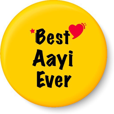 

Peacockride Best Aayi Ever Fridge Magnet Pack of 1(Multicolor)