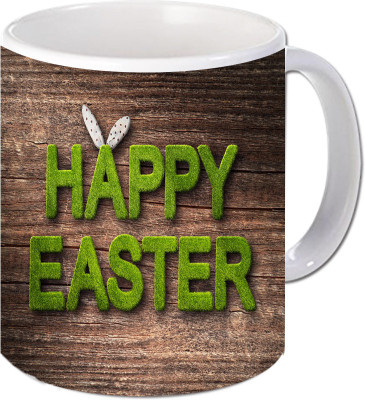 

Maison N Mode Happy Easter Coffee Ceramic Mug(330 ml), Multicolor