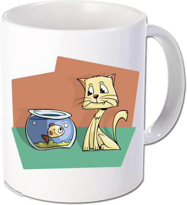 

Maison N Mode Vector Jerry Coffee Ceramic Mug(330 ml), Multicolor