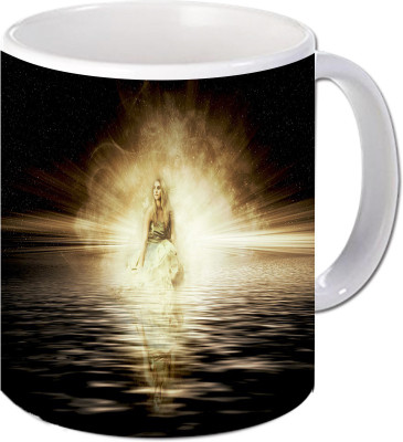 

Maison N Mode Sea Girl Coffee Ceramic Mug(330 ml), Multicolor