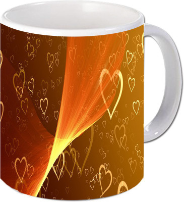 

Maison N Mode Heart Wallpaper Coffee Ceramic Mug(330 ml), Multicolor