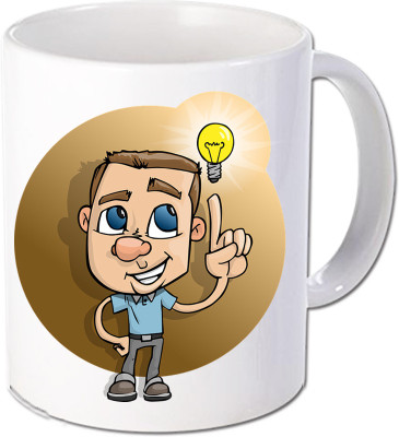 

Maison N Mode Brn Boy Coffee Ceramic Mug(330 ml), Multicolor