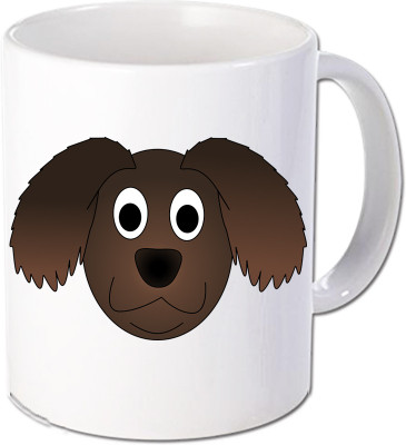 

Maison N Mode Brn Dog Coffee Ceramic Mug(330 ml), Multicolor