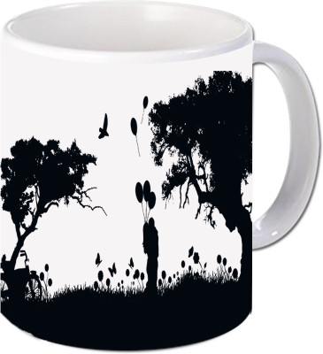 

Maison N Mode Beaty Couple Coffee Ceramic Mug(330 ml), Multicolor
