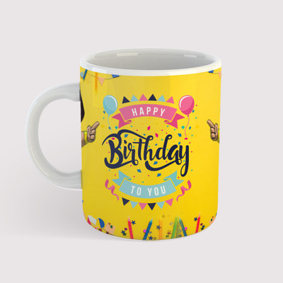 

99 Design Chota Bheem Happy Birthday Ceramic Mug(350 ml), Multicolor