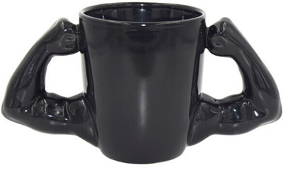 

NOROC Biceps Mug Biceps Ceramic Mug(300 ml), Black