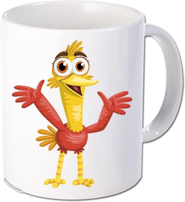 

Maison N Mode Vector Cock Coffee Ceramic Mug(330 ml), Multicolor