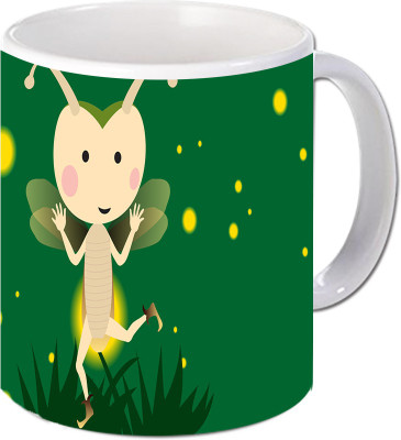 

Maison N Mode Grn Cartoon Coffee Ceramic Mug(330 ml), Multicolor