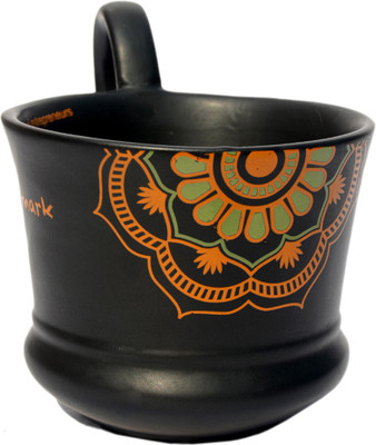

M J Style Make a mark Ceramic Mug(200 ml), Black