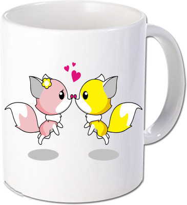 Maison N Mode Lov Anime Coffee Ceramic Mug(330 ml), Multicolor