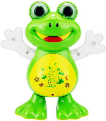 

Flipzon Flashing Dancing Frog with Sounds, Glowing Hands/Eyes With Sweet Melodies, Battery Operated(Multicolor)