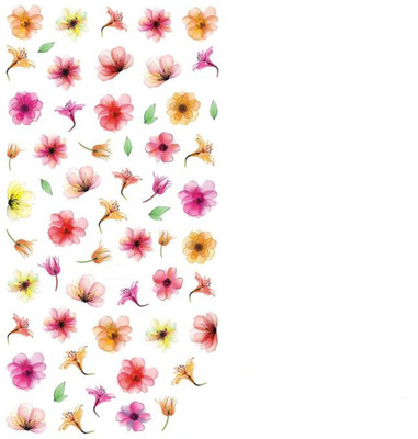 

ACUTAS Watercolor Flowers 3D Nail Art Stickers Manicure Marble Nail Design Stickers(019)(Multi Color)