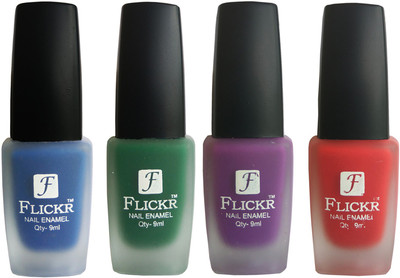 

Flickr VELVET MATTE NAIL Polish Blue,Green,Purple,Red(Pack of 4)