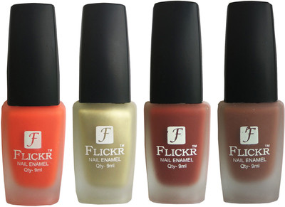 

Flickr VELVET MATTE NAIL Polish Orange,Golden,Nude,Brown(Pack of 4)