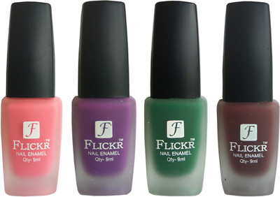 

Flickr VELVET MATTE NAIL Polish Peach,Purple,Green,Maroon(Pack of 4)