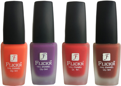 

Flickr VELVET MATTE NAIL Polish Orange,Purple,Red,Nude(Pack of 4)