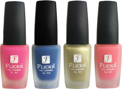 

Flickr VELVET MATTE NAIL Polish Pink,Blue,Golden,Peach(Pack of 4)