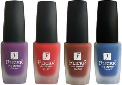 

Flickr VELVET MATTE NAIL Polish Purple,Red,Nude,Blue(Pack of 4)