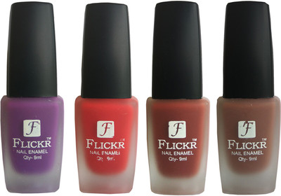 

Flickr VELVET MATTE NAIL Polish Purple,Red,Nude,Brown(Pack of 4)
