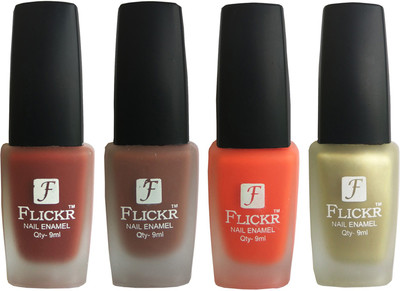 

Flickr VELVET MATTE NAIL Polish Nude,Brown,Orange,Golden(Pack of 4)